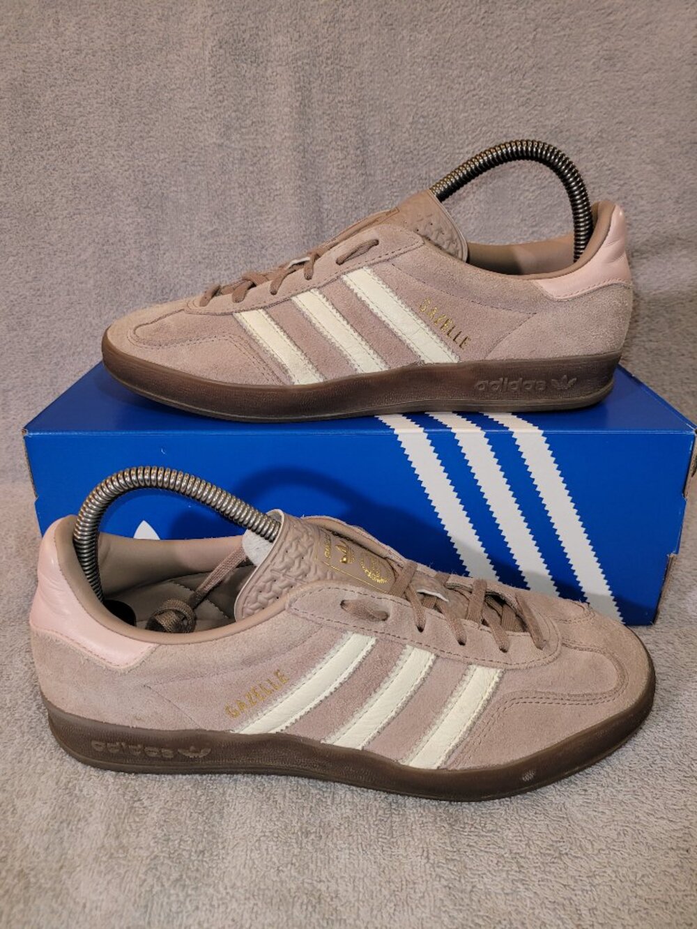 Adidas Gazelle Women's Size 8 Brown Off White Pink Gum Sneakers JH6477 (#2260)